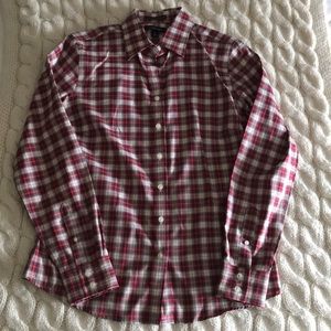 NWOT Lands’ End Plaid Oxford Button Down Shirt